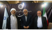 دیدار و گفتگو دکتر شهریاری و دکتر طهرانچی در غرفه دانشگاهی «سمت»